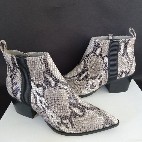 PAOLO Womens Linea Sevilla II Snakeskin Leather Ankle Boots Size 6.5M - Picture 3 of 12